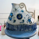 Jarrón "Miró" azul